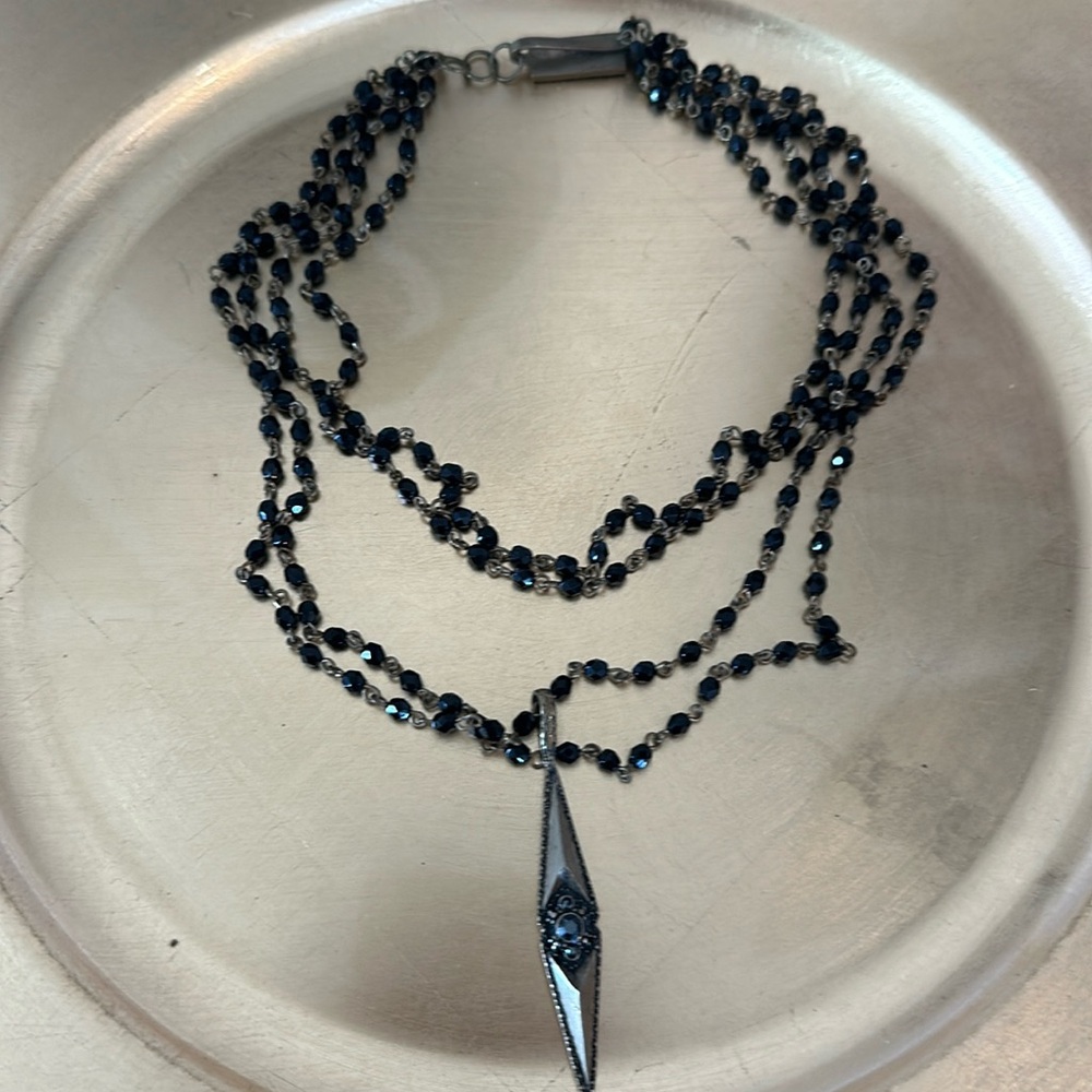 Virgins Saints & Angels Black Beaded Necklace